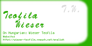 teofila wieser business card